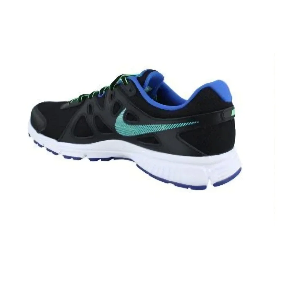 Nike Revolution 2 Kids Running Shoes Black Blue Green Sneakers 555090-004